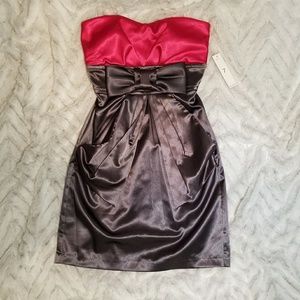 New Formal Dress Pink and Gray Bow💖